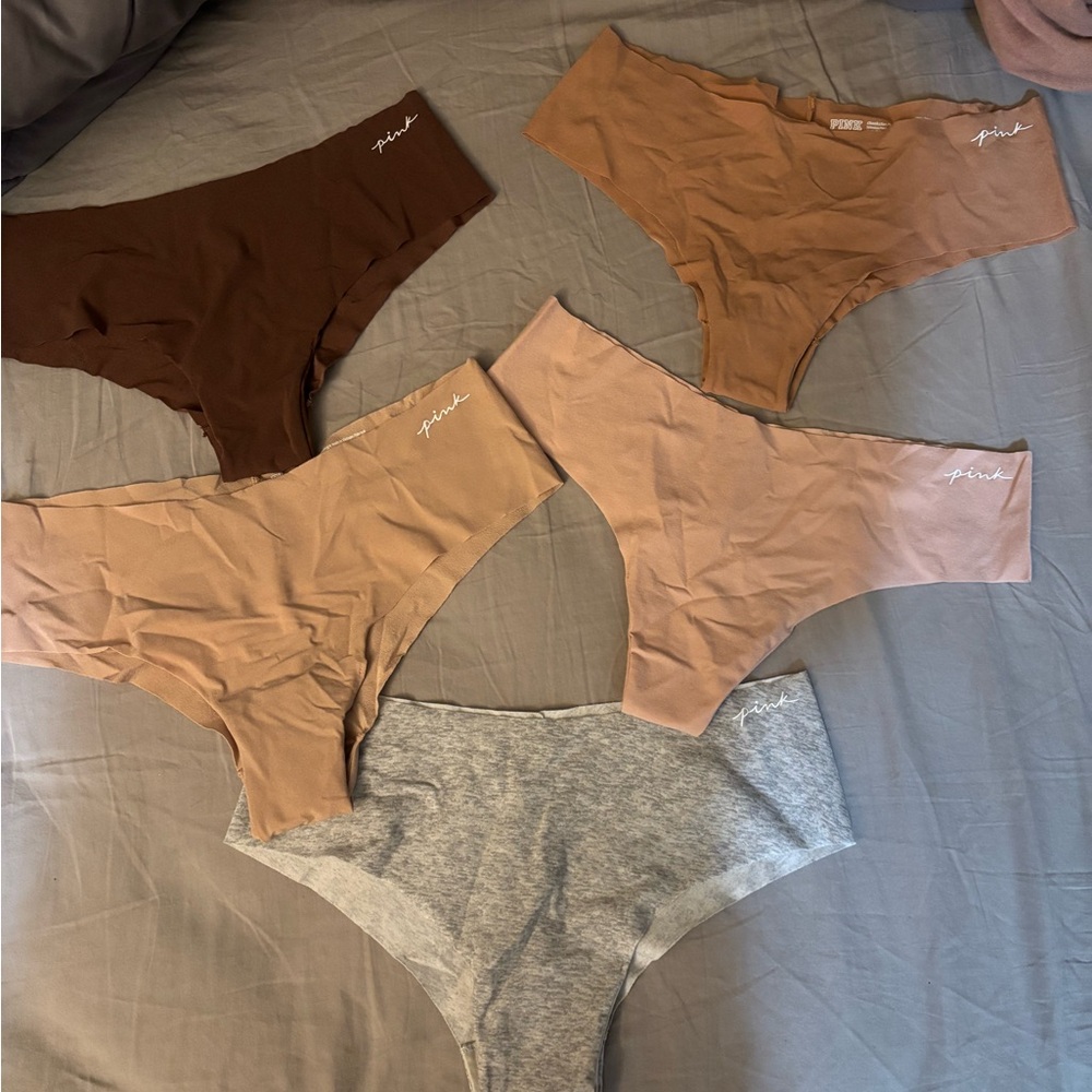 5 PINK undies, 4 cheeksters 1 thong
